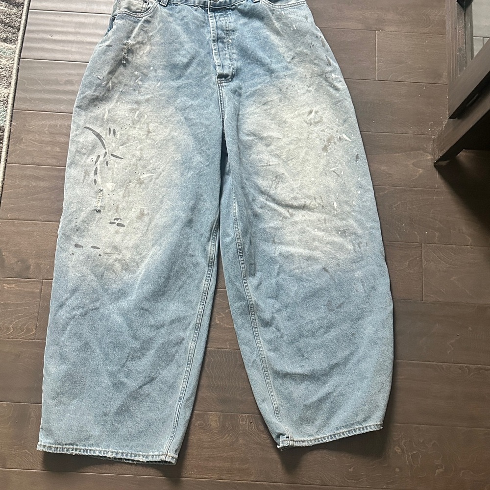 Acne Studios Paint Splatter Denim Jeans